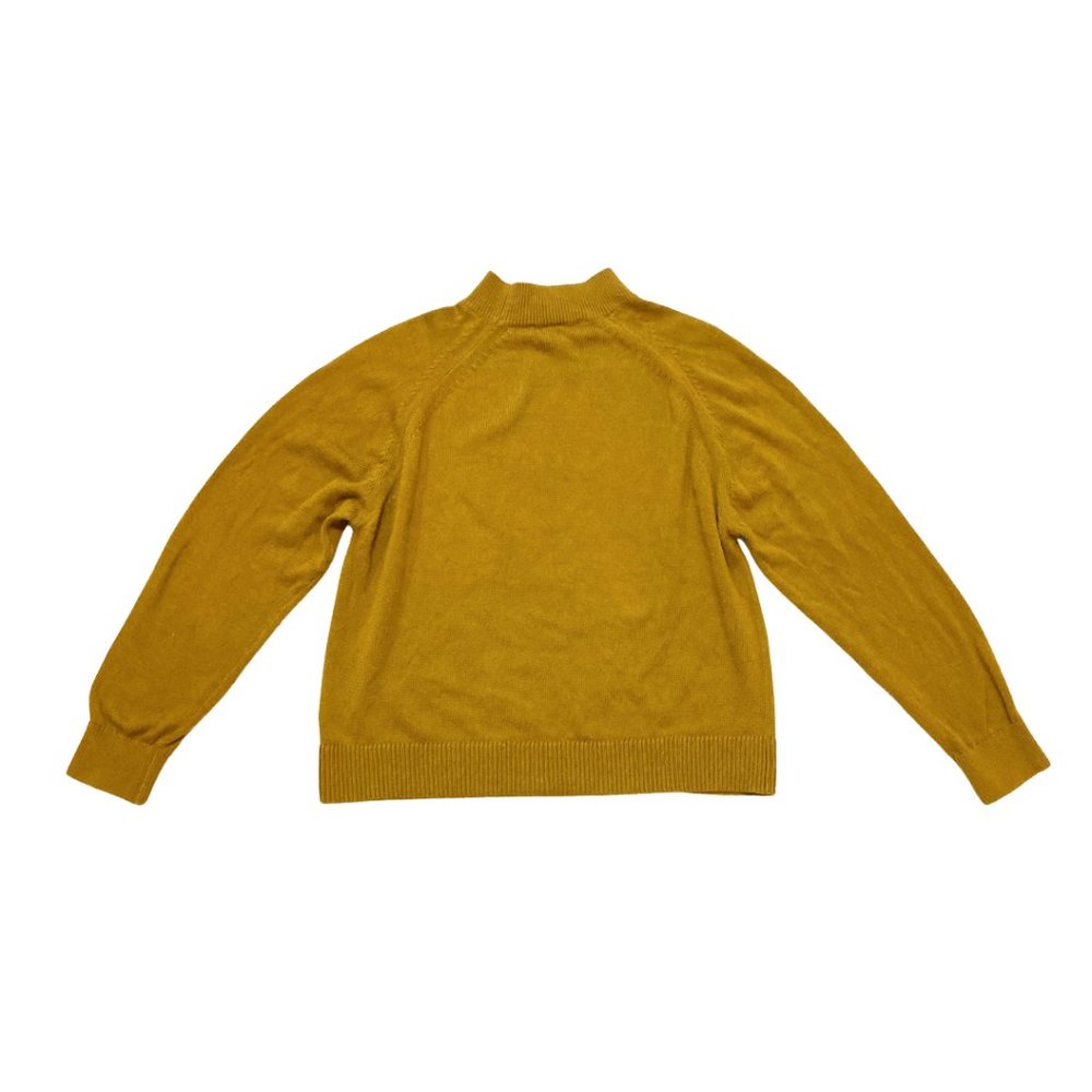 Everlane Brass Mustard Olive Link Stitch Sweater, Size L